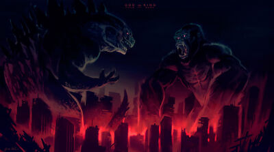 Superheroes godzilla movies artist artstation Stitched Gaming Mat Desk 20414-image