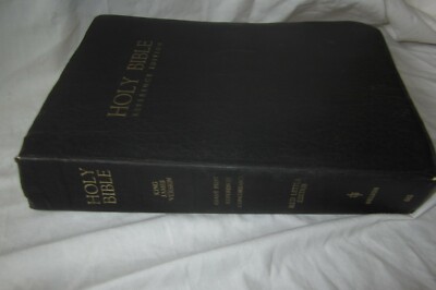 HOLY BIBLE KJV GIANT Print Index Reference Concordance Nelson Leather 553 1976-image