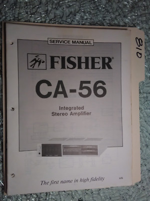Fisher ca-56 service manual original repair book stereo amp amplifier-image
