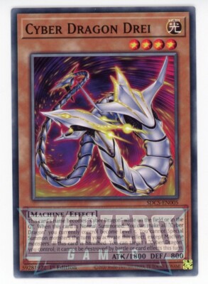 Yugioh Cyber Dragon Drei SDCS-EN005 Common 1st Edition Near Mint-image
