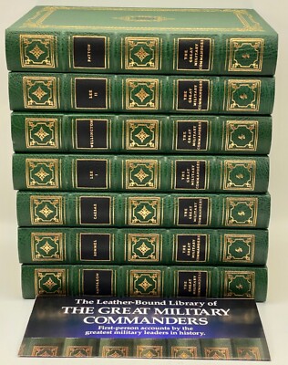 Easton Press GREAT MILITARY COMMANDERS Patton Napoleon Caesar Rommel Lee SCARCE!-image