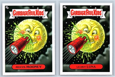 A Trip to the Moon 1902 Garbage Pail Kids GPK 2 Card Spoof Set Luna Mooney-image