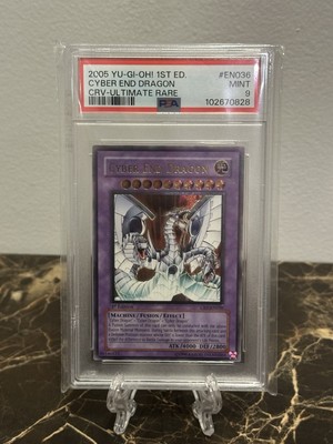 Yu Gi Oh - Cyber End Dragon- 1st Edition Ultimate Rare CRV-EN036- PSA9-image