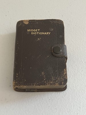 Vintage Midget Pocket Dictionary English - French Leather-image