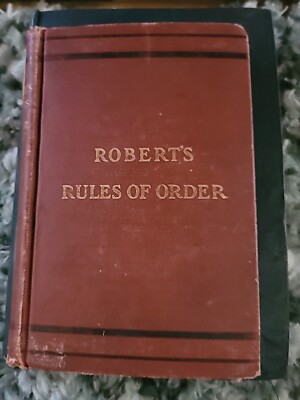 Roberts Rules of Order by General Henry Robert 1904. Leather Bound Intact. -image