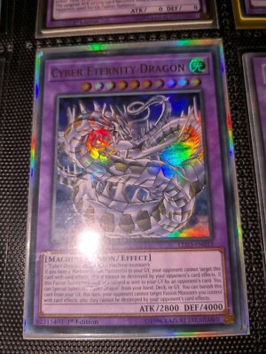 LED3-EN012 Cyber Eternity Dragon Ultra Rare 1st Edition NM Yugioh Card-image