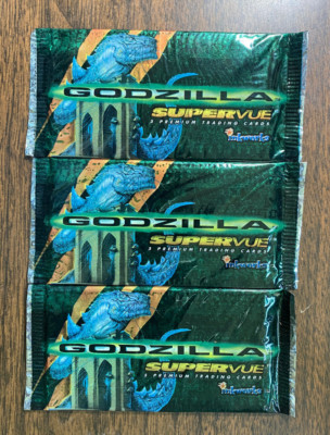 Three Sealed Packs -1998 Inkworks Godzilla Supervue Premium Movie Trading Cards-image