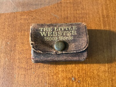 Antique Vintage Leather The Little Webster 18000 Word Dictionary Germany Liliput-image