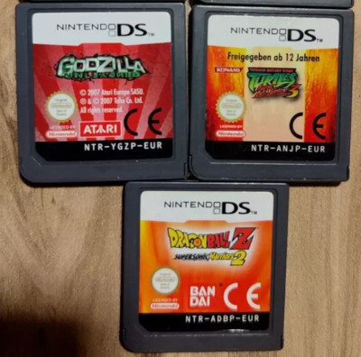 Godzilla, Turtles 3 Mutant Nightmare, DBZ Supersonic 2 (Nintendo DS) BUNDLE-image