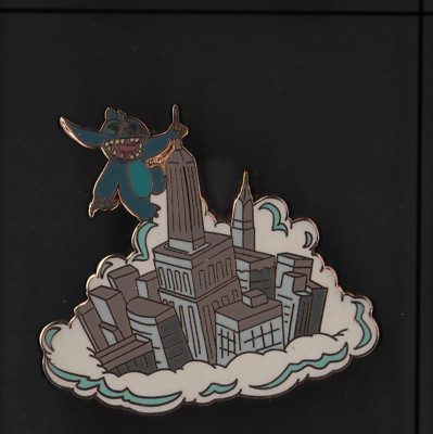 Disney 2004 Nyc Stitch Godzilla Skyscraper Trading Pin-image