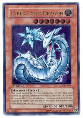 Yugioh! Cyber Laser Dragon - SOI-EN007 - Ultimate Rare - 1st Edition Near Mint, -image