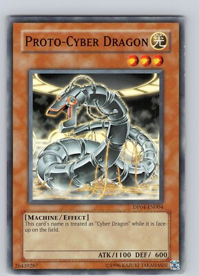 Yu-Gi-Oh TCG Proto-Cyber Dragon DP04-EN004 Unlimited Common Card Played LP-image