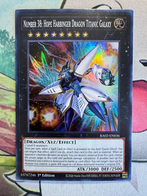 Number 38: Hope Harbinger Dragon Titanic Galaxy Holo Yugioh TCG YGB28-image