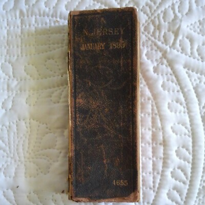 Classification Of Trades The State of New Jersey Antique Leather Book 1895 RARE-image