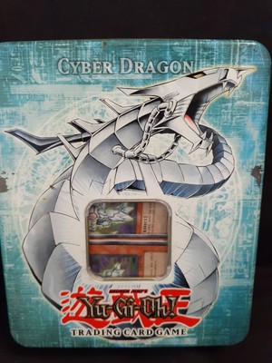 Yugioh  2006 CYBER DRAGON Collectors Tin & 10 open card packs & many loose cards-image