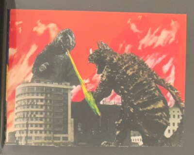 1973 vintage GODZILLA Amada Toho kaiju Card Japanese Godzilla Vs Baragon #2-image
