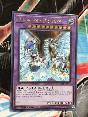 Yugioh! Cyber End Dragon SDCS-EN041 MISPRINT (cyberdark end dragon foil imprint)-image