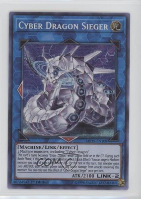 2019 Yu-Gi-Oh! Gold Sarcophagus Tin 1st Edition Cyber Dragon Sieger e6j-image
