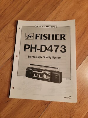 Fisher PH D473 Boombox Stereo Service Manual repair-image