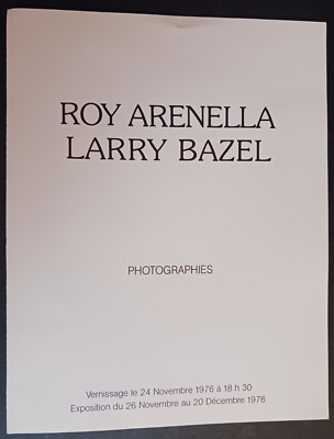 Roy Arenella Larry Bazel Photographies 1976 art exhibition catalog-image
