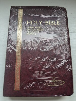 Brand New Sealed Encyclopedic Ref. Edition Bible Large Print Red Faux Leather -image