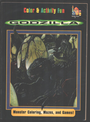 Godzilla Color & Activity Book 1984-Random House-Monster coloring-mazes games...-image