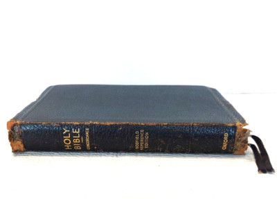 Holy Bible KJV 1945 Oxford Scofield Reference Edition Morocco Leather Black-image