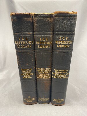 Lot 3 1904 Antique I. C. S. Reference Library Mathematics Railways Motor #1 2 4B-image