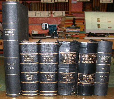 Christian Science Sentinel 6 hardback vols. & one loose issue 1940-1946-image