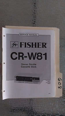 Fisher cr-w81 service manual original repair book stereo tape deck player-image
