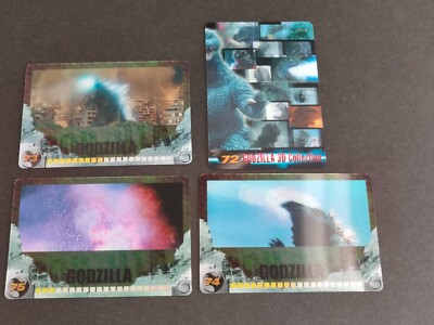 Godzilla History Card Wafer MORINAGA 3D Collection Mothra 72 73 74 75 eb39-image