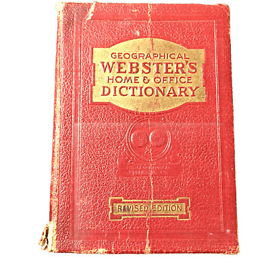 Webster's Geographical Home & Office Dictionary Revised Edition 1936 Vintage-image