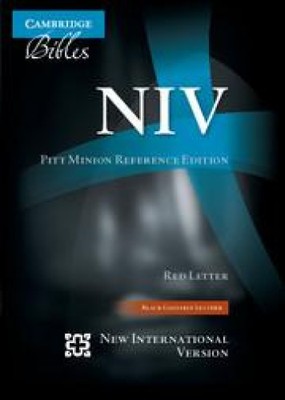 NIV Pitt Minion Reference Edition, Black Goatskin Leather, Red Letter Text:-image