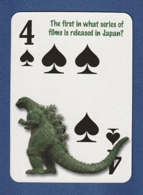 GODZILLA 2017 Flickback 1954 Trivia Challenge Playing Card #4 Of Spades Gojira!-image