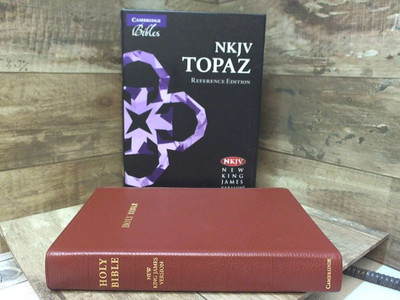 NKJV Topaz Reference Edition, Brown Calfsplit Leather, NK674:XRL  by Cambridge B-image