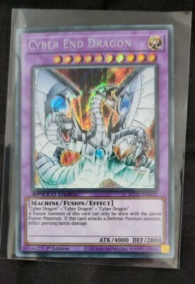 Cyber End Dragon ERROR HOLO BLEED YU-GI-OH! TCG Card SGX1-ENG21 Secret Rare-image