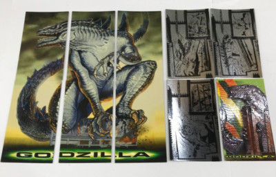 Inkworks Godzilla Widevision Movie Trading Card 3-Level Chase Card Set-(6+3+1)-image