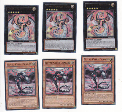Lot of 6 Yu-Gi-Oh Cards! SDCR (2014) Cyber Dragon Nova SDCR-FR038 SDCR-FR001-image
