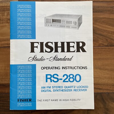 FISHER RS-280 Stereo Synthesizer Receiver Operating Instructions Manual Guide-image