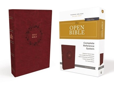 Thomas Nelson The KJV Open Bible: Complete Reference System, Bur (Leather Bound)-image