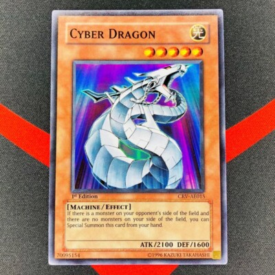 Yu-Gi-Oh! Cyber Dragon CRV-AE015 1st Edition Super Rare Asian English LP EX-image