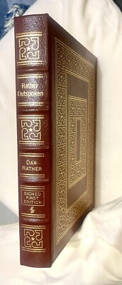 Rather Outspoken, by Dan Rather, Signed, First Edition, Sealed, Easton Press-image