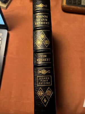 Wisdom Of Our Fathers, Tim Russert, Signed First Edition, Leather Bound-image