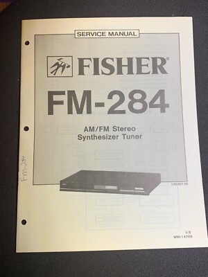 Fisher FM-284 Service AM/FM Stereo Synthesizer  Tuner Original-image