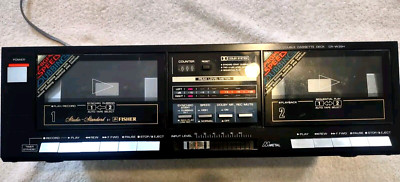 Vintage Fisher CR-W35h Stereo Double Cassette Deck Player Recorder For Repair -image