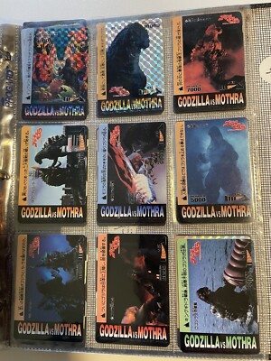 GODZILLA VS MOTHRA TRADING CARD amada very rare Japanese 45 Card Collection-image