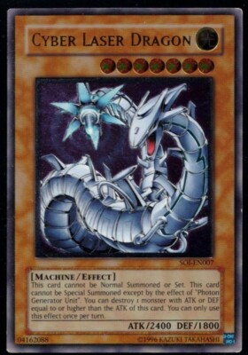 Yugioh Cyber Laser Dragon Ultimate Rare SOI-EN007 Unlimited Played-image