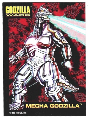 GODZILLA WARS CARD #18 MECHA GODZILLA TRENDMASTERS TOY INSERT CARD TOHO 1995-image