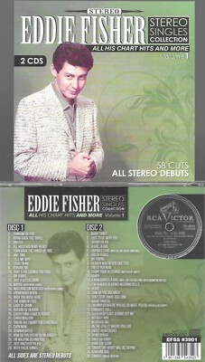 EDDIE FISHER-STEREO SINGLES COLLECTION V.1-ALL HIS CHART HITS&MORE-58 CUTS-2 CDS-image