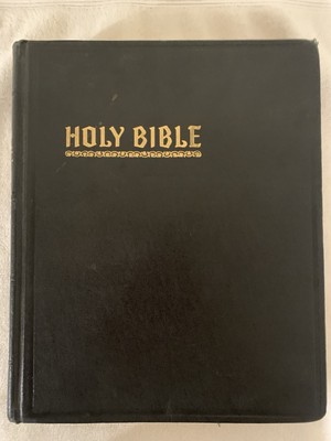 Holy Bible 1955 Hertel Blue Ribbon New Standard Reference Red Letter Edition-image
